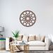Quadro Escultura Mandala Orbital 90x90 Marrom