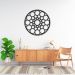 Quadro Escultura Mandala Orbital 90x90 Preto