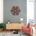 Quadro Escultura Mandala de Circulos 60x53 Marrom