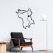 Quadro Escultura Mapa Estado de Roraima 90x82 Preto