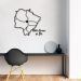 Quadro Escultura Mapa Estado do MS 90x76 Preto