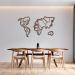 Quadro Escultura Mapa Mundi Rostos 200x113 Marrom