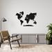 Quadro Escultura Mapa Mundi com Antártida 150x103 Preto
