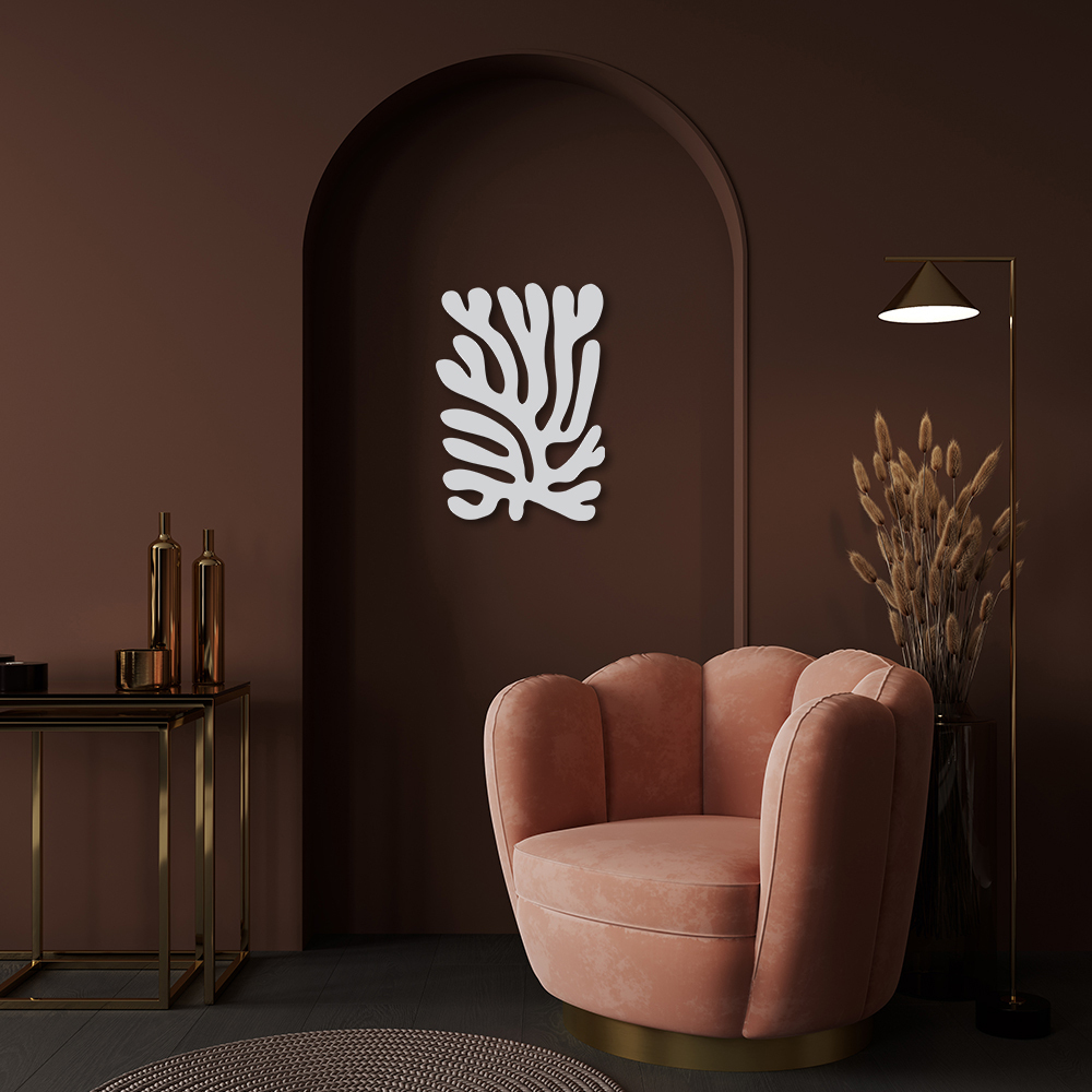 Quadro Escultura Matisse Leaf 3 80x59 Cinza