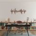 Quadro Escultura Musica Sound Wave 80x29 Marrom