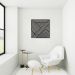 Quadro Escultura Painel Abstrato Geometrico 90x90 Preto