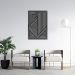 Quadro Escultura Painel Abstrato Triângulo 90x90 Preto