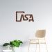 Quadro Escultura Palavra Casa 60x33 Marrom