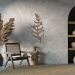 Quadro Escultura Parede Ramo 100x44 Marrom