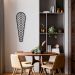 Quadro Escultura Petala Boho 120x38 Preto