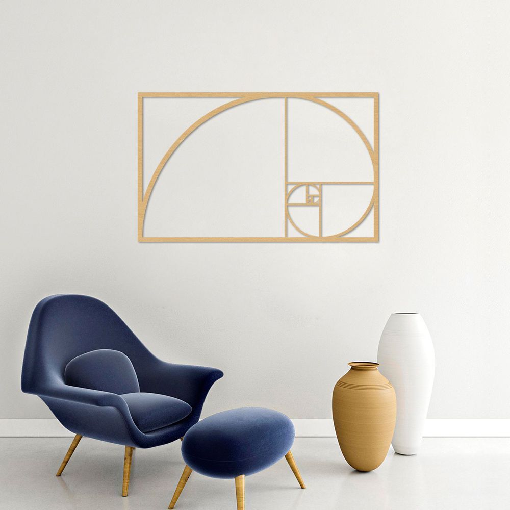Quadro Escultura Proporção áurea 120x75 Areia