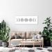 Quadro Fases da Lua Drawn Art 5 60x21 Caixa Branco