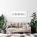 Quadro Fases da Lua Drawn Art 5 60x21 Filete Branco
