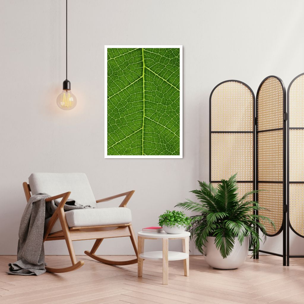 Quadro Folha Estrutura 100x70 Caixa Branco