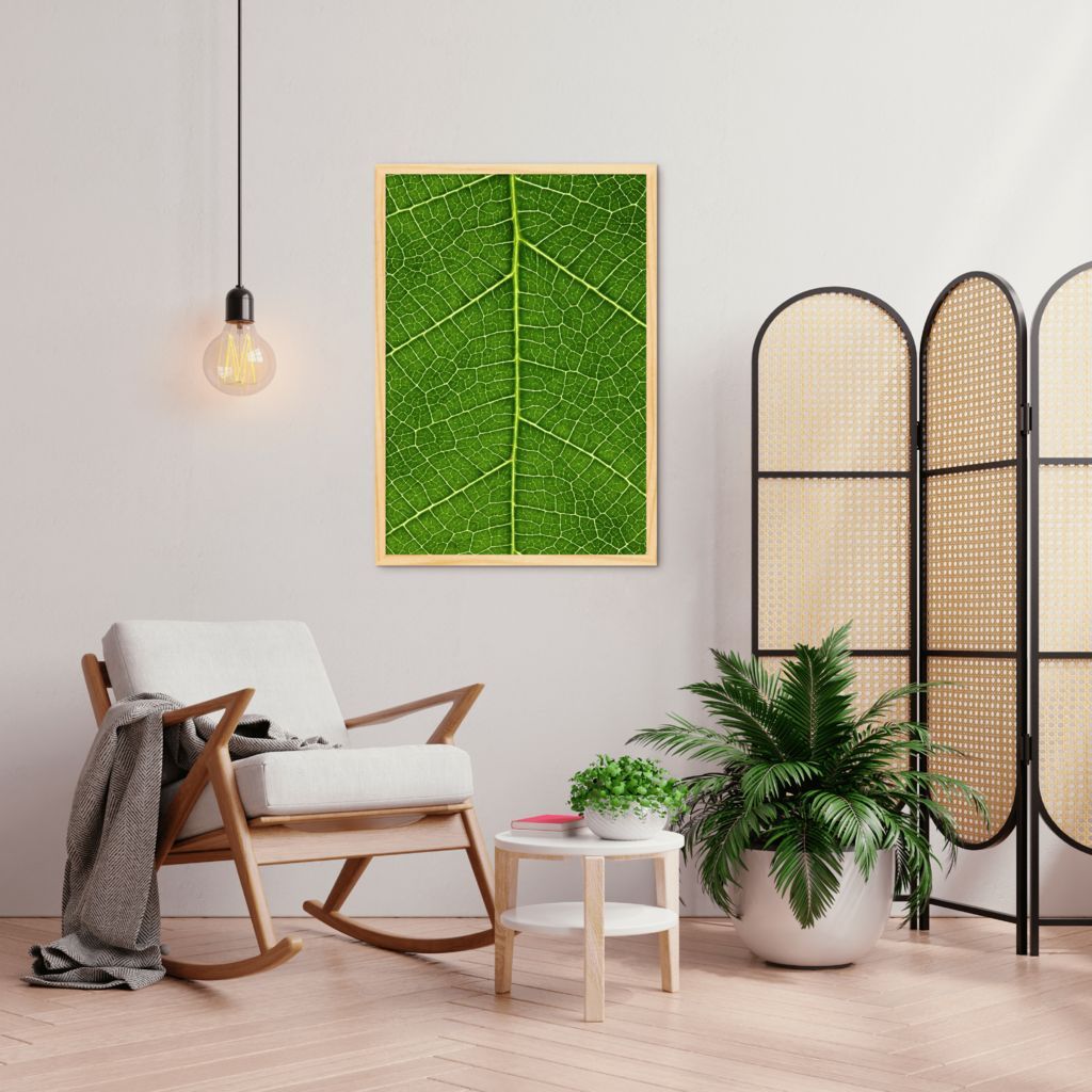 Quadro Folha Estrutura 100x70 Caixa Marfim