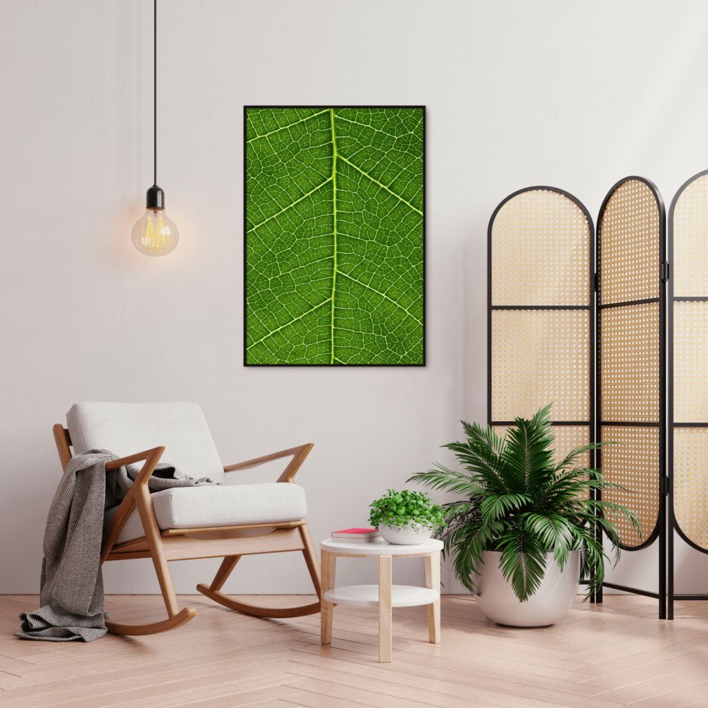 Quadro Folha Estrutura 43x30 Filete Preto