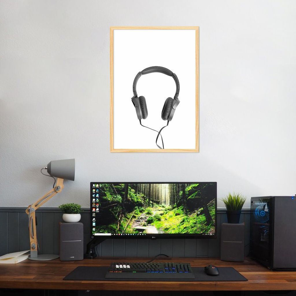 Quadro Fones de Ouvido 100x70 Caixa Marfim