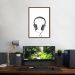 Quadro Fones de Ouvido 60x43 Caixa Marrom