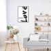 Quadro Frase All You Need is Love 100x70 Filete Preto