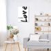 Quadro Frase All You Need is Love 60x43 Filete Branco