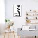 Quadro Frase All You Need is Love 60x43 Filete Marrom