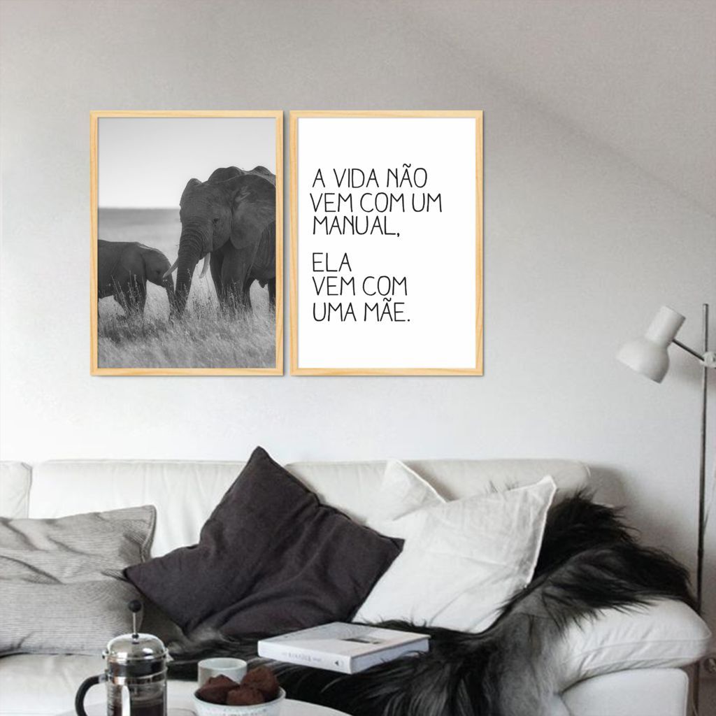 Quadro Frase Amor de Mãe 142x100 2-100x70 Caixa Marfim