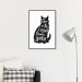 Quadro Frase Gente legal tem Gato 100x70 Filete Preto