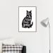 Quadro Frase Gente legal tem Gato 60x43 Filete Marrom