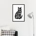 Quadro Frase Gente legal tem Gato 86x60 Caixa Preto