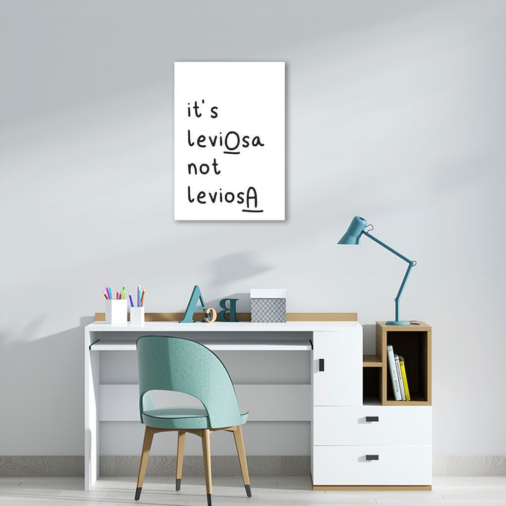 Quadro Frase Hermione It's LeviOsa 86x60 Sem Moldura