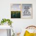 Quadro Frase Seja um Girassol 88x60 2-60x43 Caixa Marfim