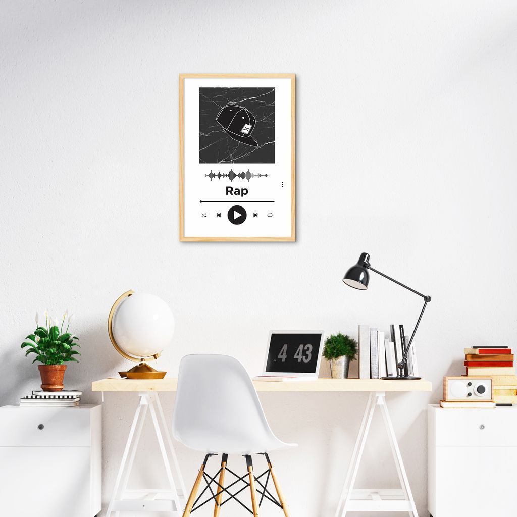 Quadro Gênero Musical Rap 86x60 Caixa Marfim Branco