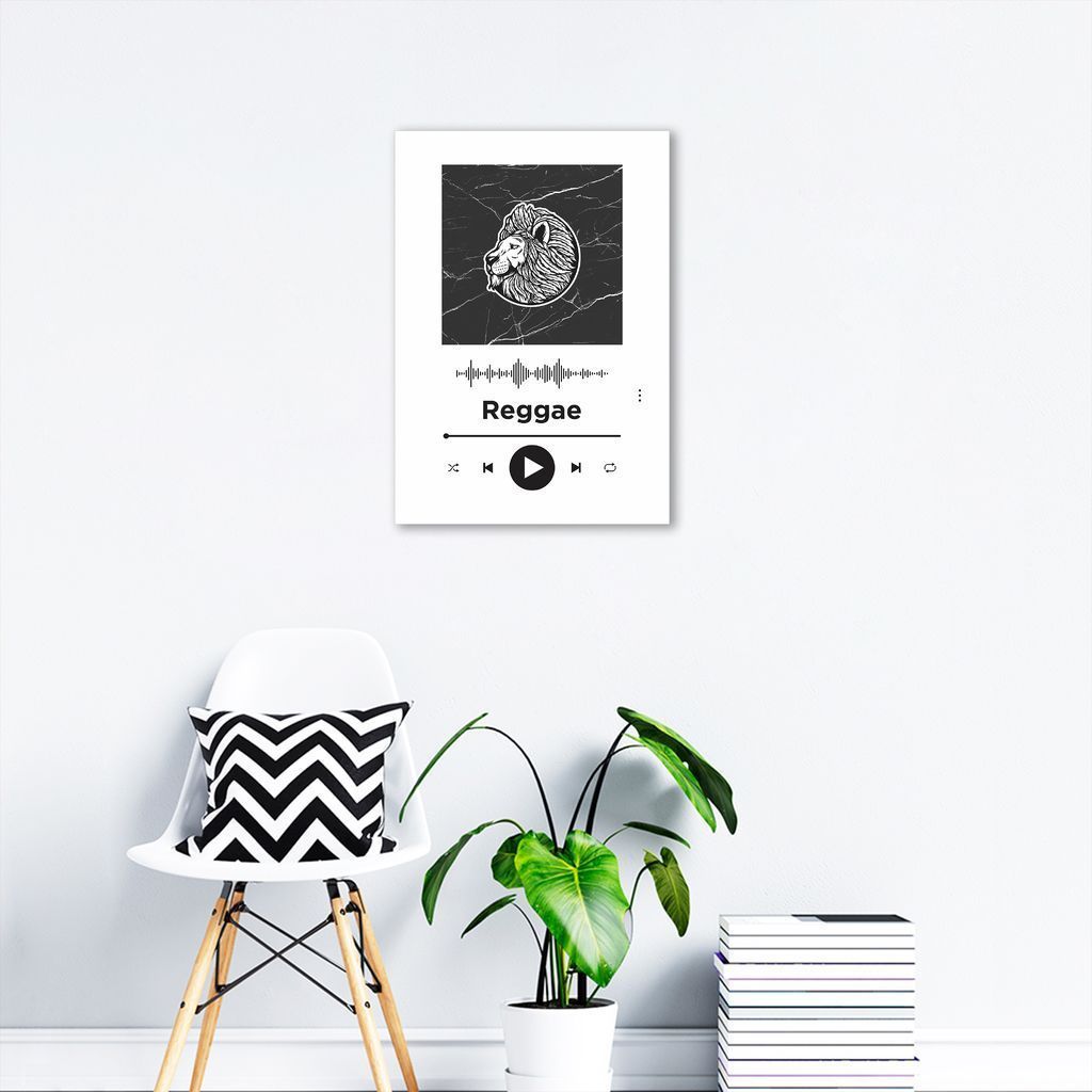 Quadro Gênero Musical Reggae 100x70 Sem Moldura Branco
