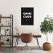 Quadro Gamer Game Over Menu 43x30 Filete Marrom