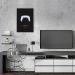 Quadro Gamer Glitch Controle PS Buttons 43x30 Filete Branco
