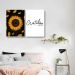Quadro Girassol Frase Gratidão 122x86 2-86x60 Filete Branco
