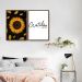 Quadro Girassol Frase Gratidão 142x100 2-100x70 Caixa Marrom