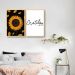 Quadro Girassol Frase Gratidão 88x60 2-60x43 Caixa Marfim