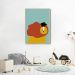 Quadro Infantil Cartoon Leão 86x60 Filete Marfim