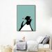 Quadro Infantil Cartoon Pinguim 100x70 Filete Marrom