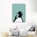 Quadro Infantil Cartoon Pinguim 43x30 Sem Moldura