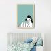 Quadro Infantil Cartoon Zebra 100x70 Caixa Marfim