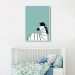 Quadro Infantil Cartoon Zebra 100x70 Filete Branco