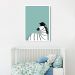Quadro Infantil Cartoon Zebra 43x30 Caixa Branco
