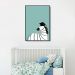 Quadro Infantil Cartoon Zebra 60x43 Filete Preto