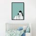 Quadro Infantil Cartoon Zebra 86x60 Caixa Preto