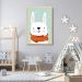Quadro Infantil Coelho na Neve 100x70 Caixa Marfim