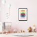Quadro Infantil Cores em Giz 100x70 Caixa Preto