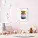 Quadro Infantil Cores em Giz 100x70 Filete Marrom
