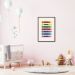 Quadro Infantil Cores em Giz 86x60 Caixa Marrom